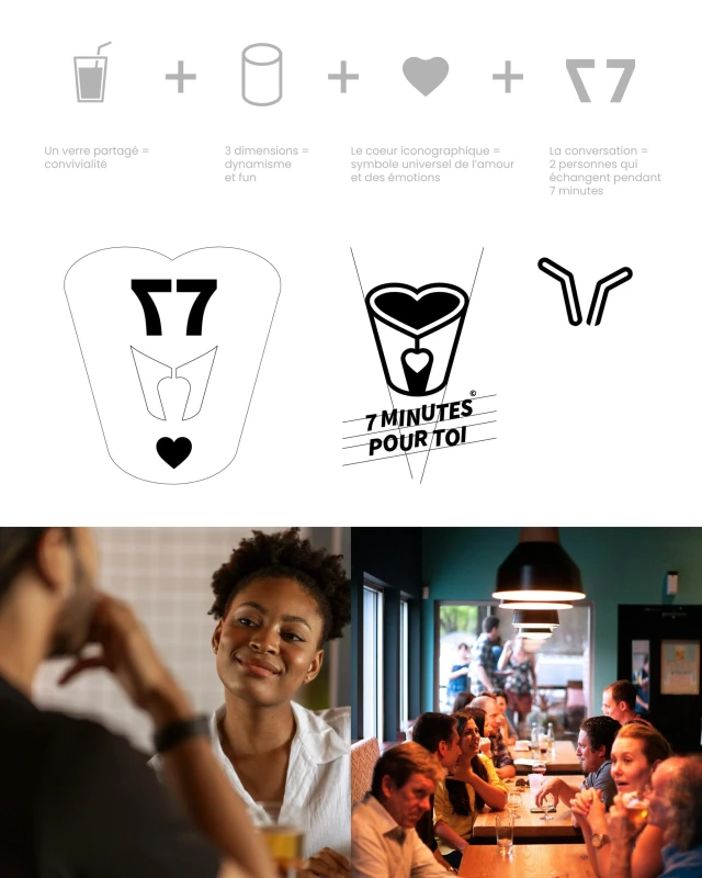 Identité visuelle de 7 Minutes pour Toi, visuel 2