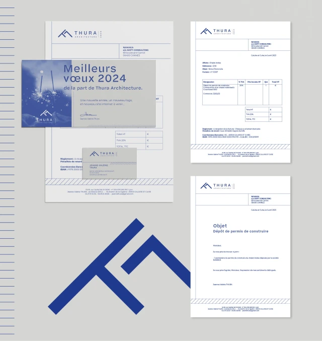 Identité visuelle de Agence Thura Architecture – Courchevel & Méribel — visuel 11