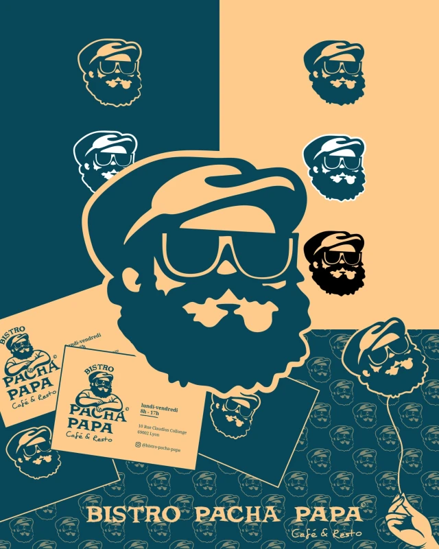 Identité visuelle de Bistro Pacha Papa — visuel 4