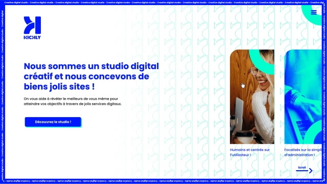 Identité visuelle de Kickly, studio digital créatif, visuel 9