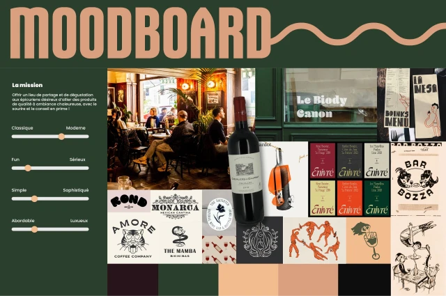 Identité visuelle de Le Biody Canon – Bar à vin à Lyon, visuel 2