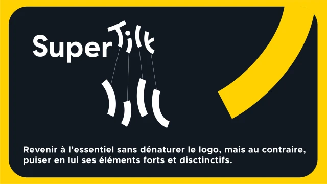 Genèse du logo SuperTilt, des premières pistes au signe final