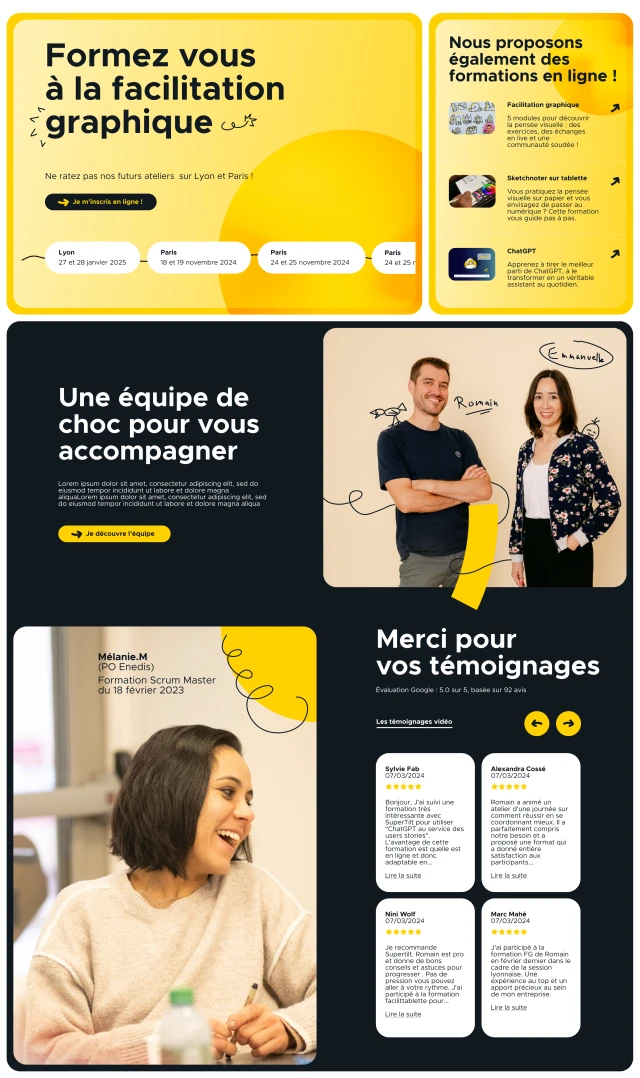Écran du site web SuperTilt refondu