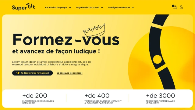 Écran du site web SuperTilt refondu