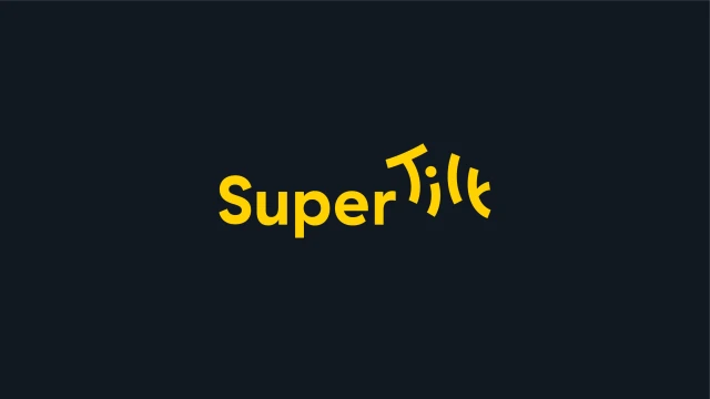 Logo SuperTilt appliqué sur fond de couleur