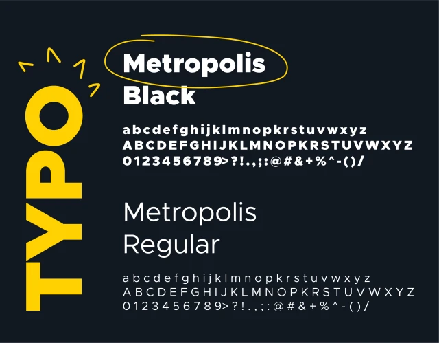 Typographies retenues pour l'identité visuelle SuperTilt