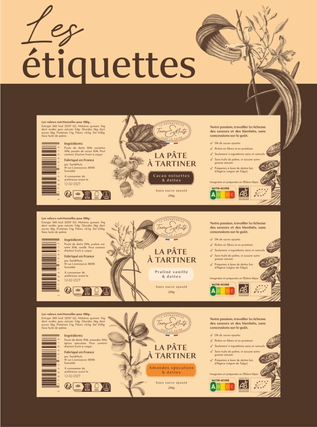 Identité visuelle de Tam&Nuts – Pâte à tartiner, visuel 9