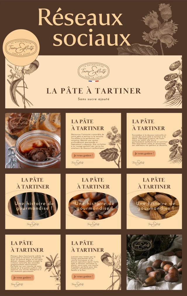 Identité visuelle de Tam&Nuts – Pâte à tartiner, visuel 20