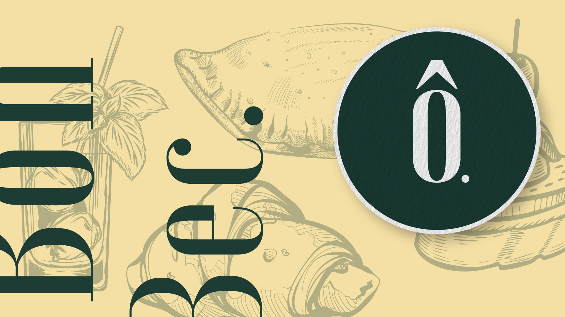 logo restaurant o bon bec sous de verre