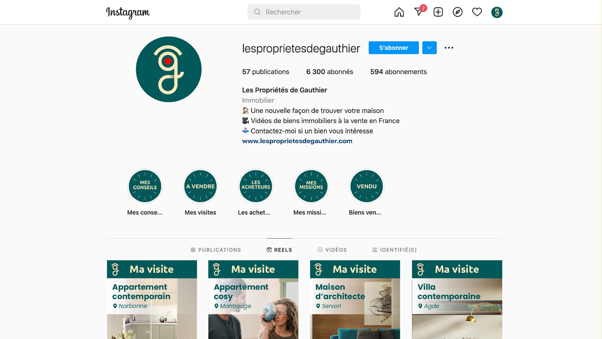 Les Propriétés de Gauthier - logo instagram