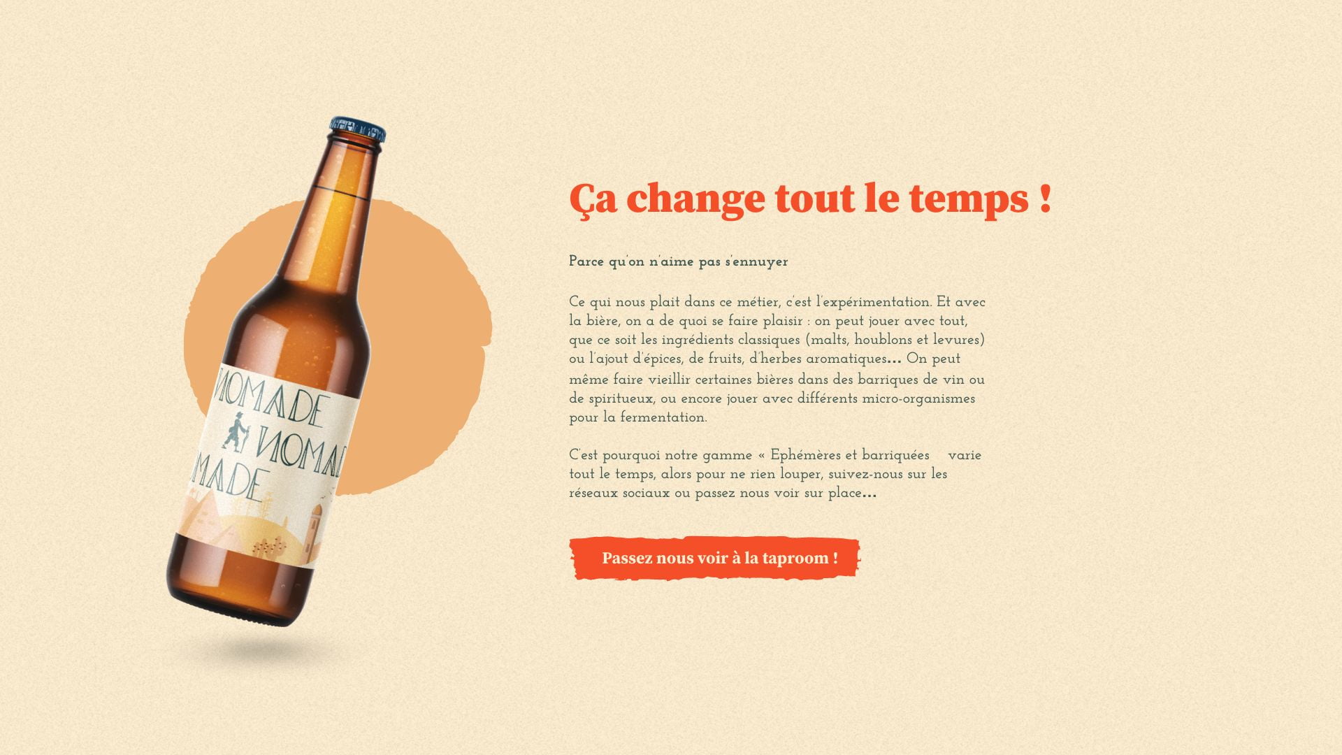 Nomade bière - Home – Listing bières – Ephémères & barriquées