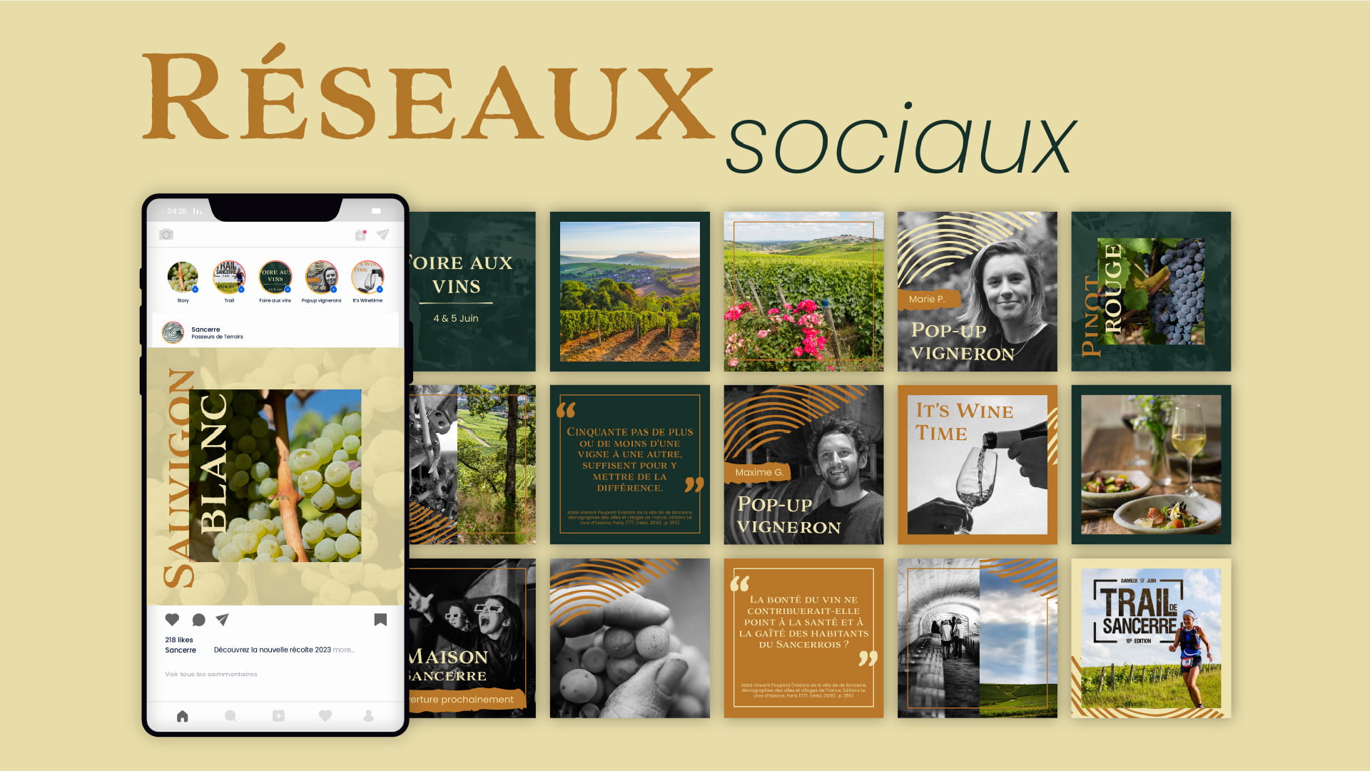 logo-identité visuelle Sancerre AOP - Passeurs de Terroirs - réseaux sociaux