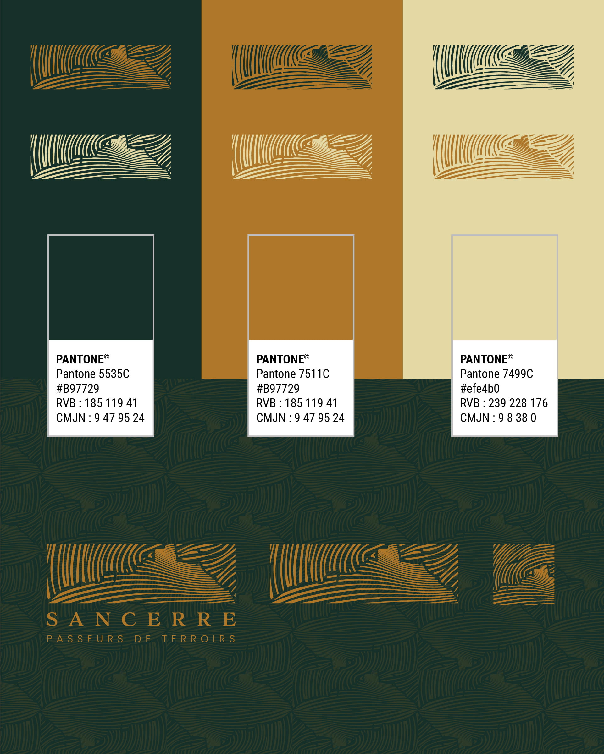 logo-identité visuelle Sancerre AOP - Passeurs de Terroirs - teintes