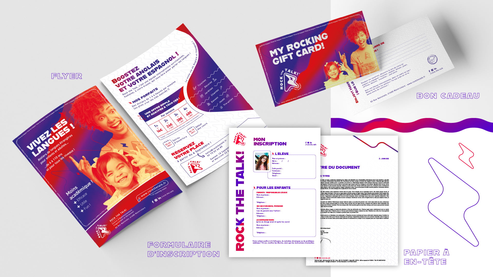 logo rock the talk branding