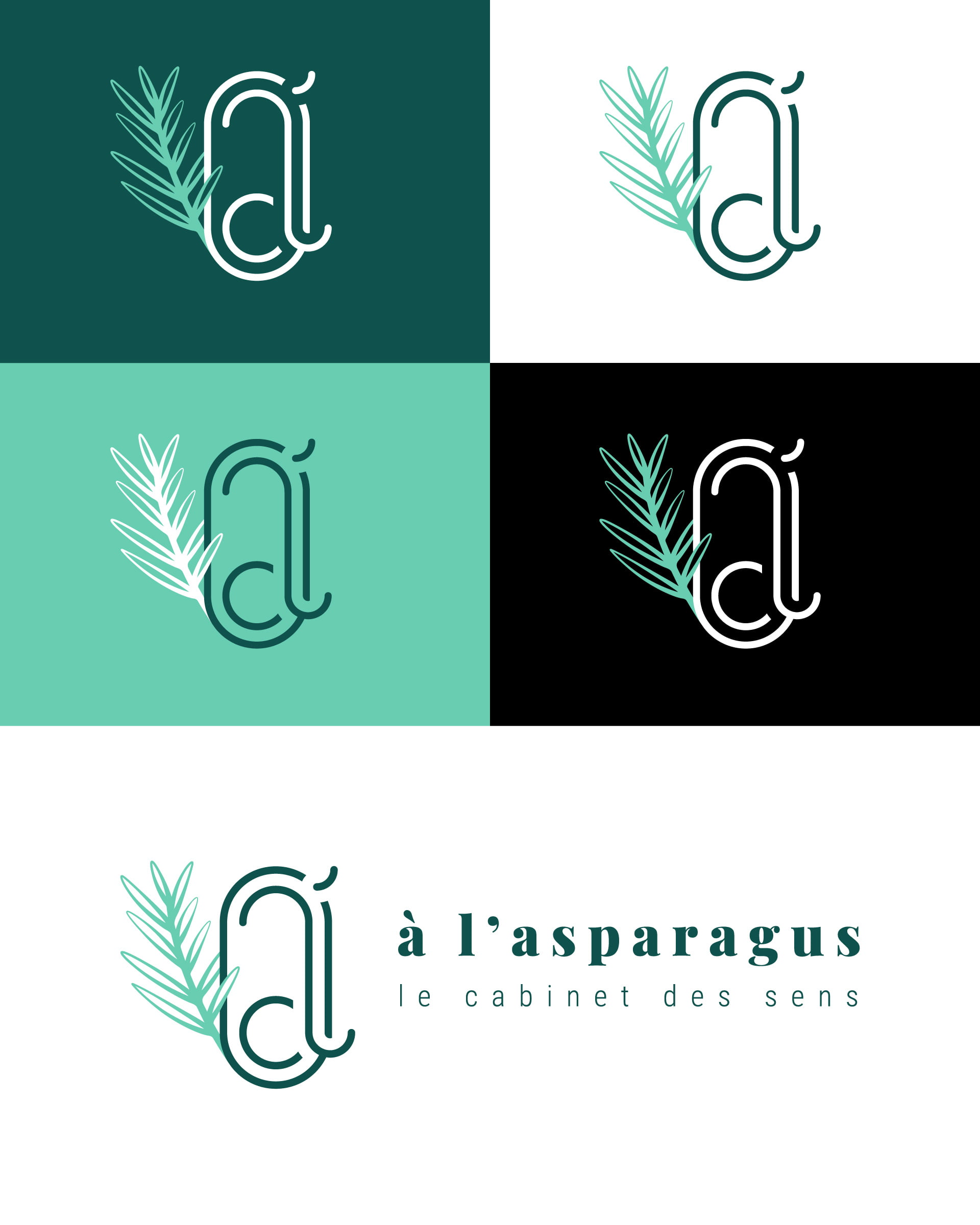 a l'asparagus logo couleurs
