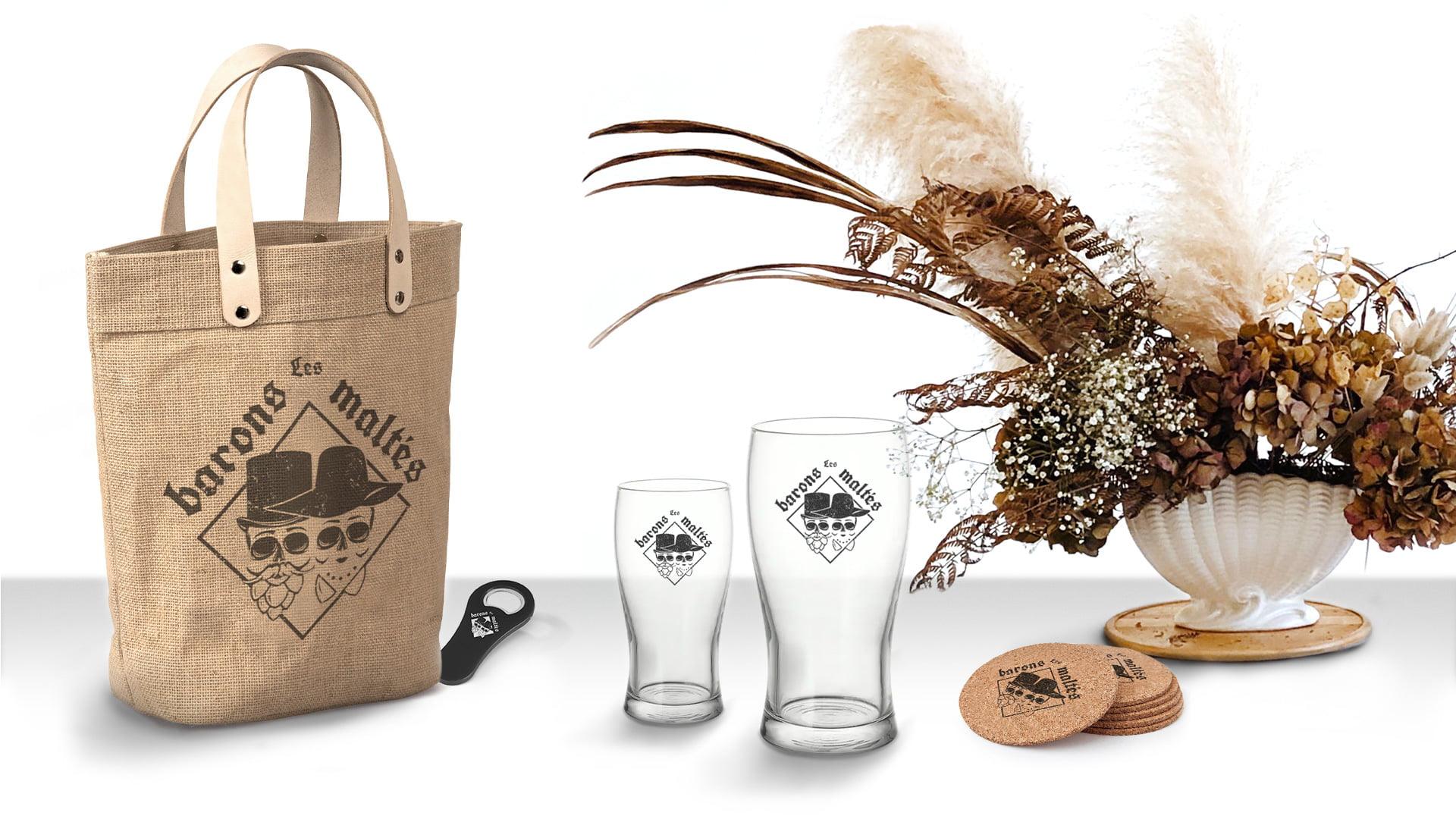 les barons maltés logo branding