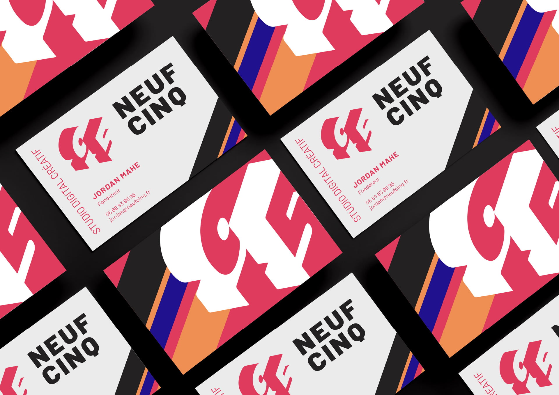 neuf cinq carte visite