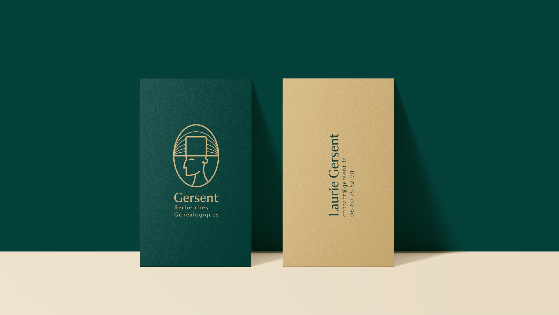 Gersent - Recherches Généalogiques - carte visite