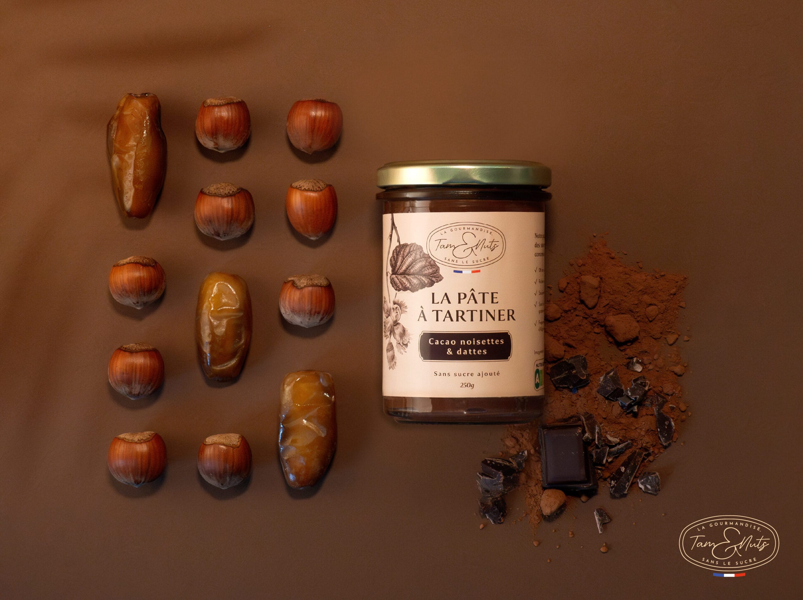 Tam&Nuts - pâte à tartiner - shooting photo noisette