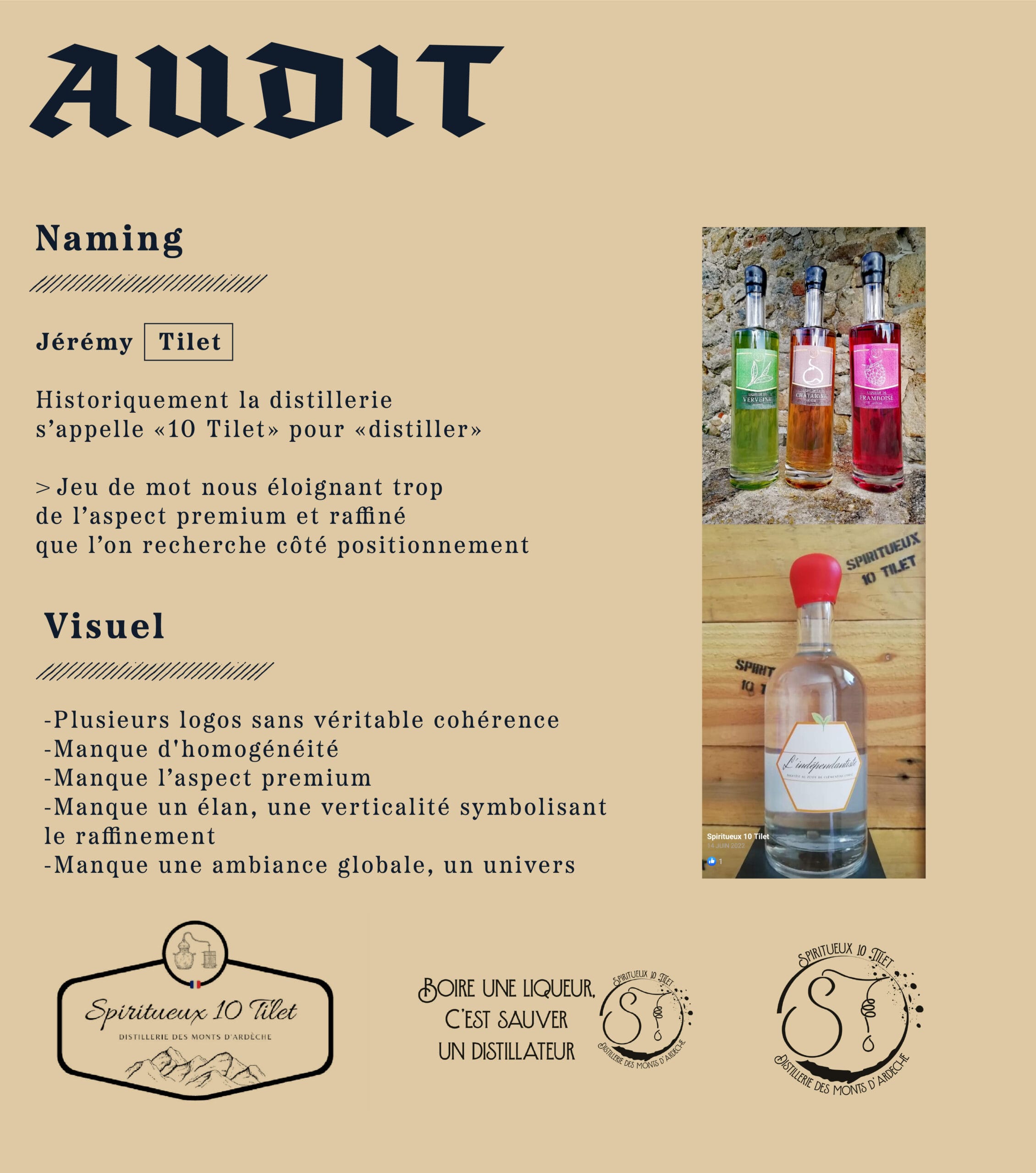 Distillerie Tilet - audit positionnement