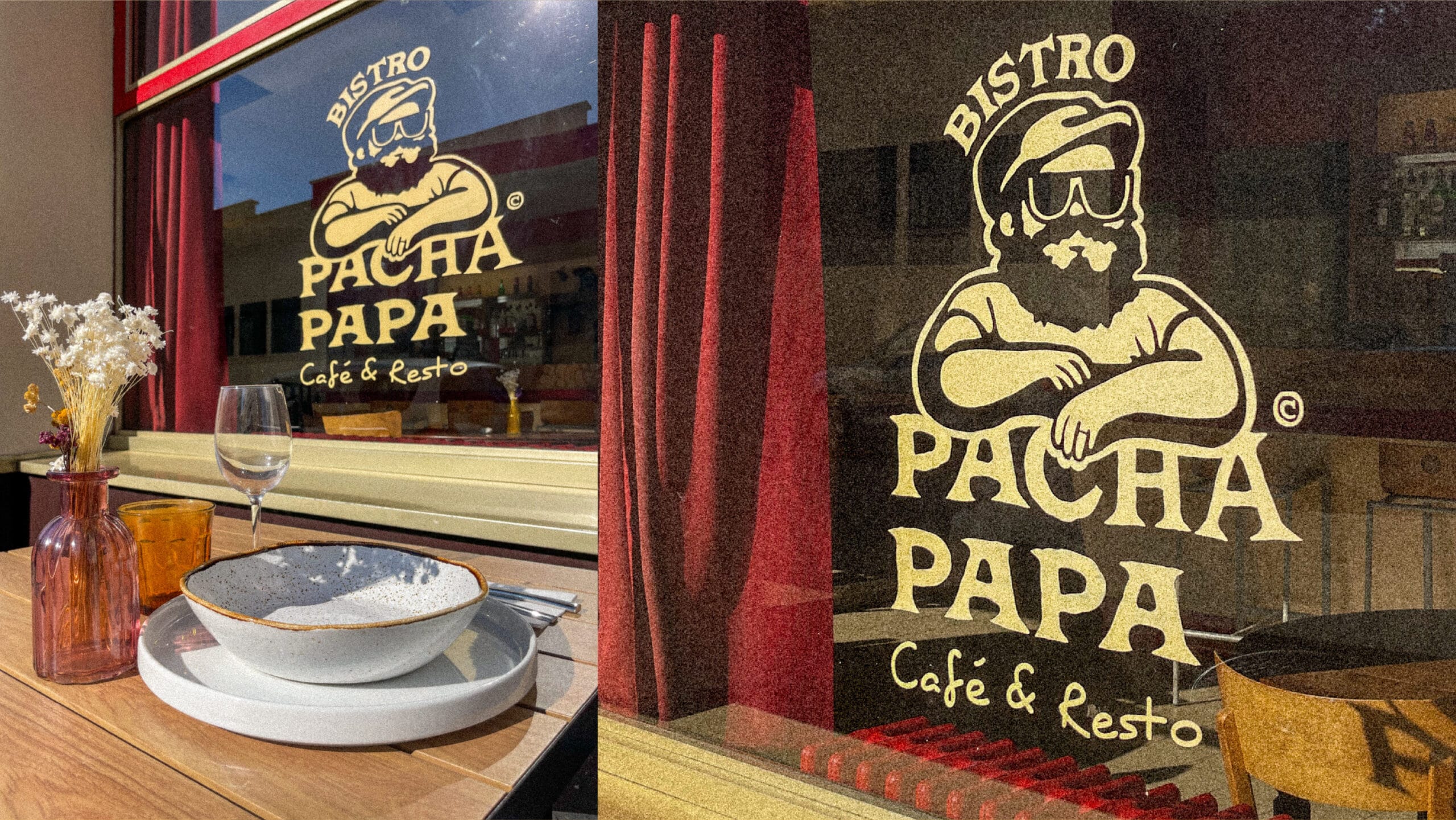 logo Bistro Pacha Papa Lyon - vitrine 2
