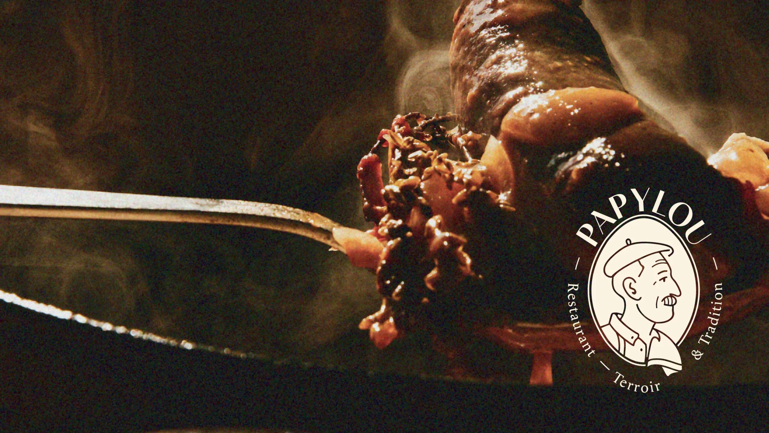 PAPYLOU restaurant - logo intro
