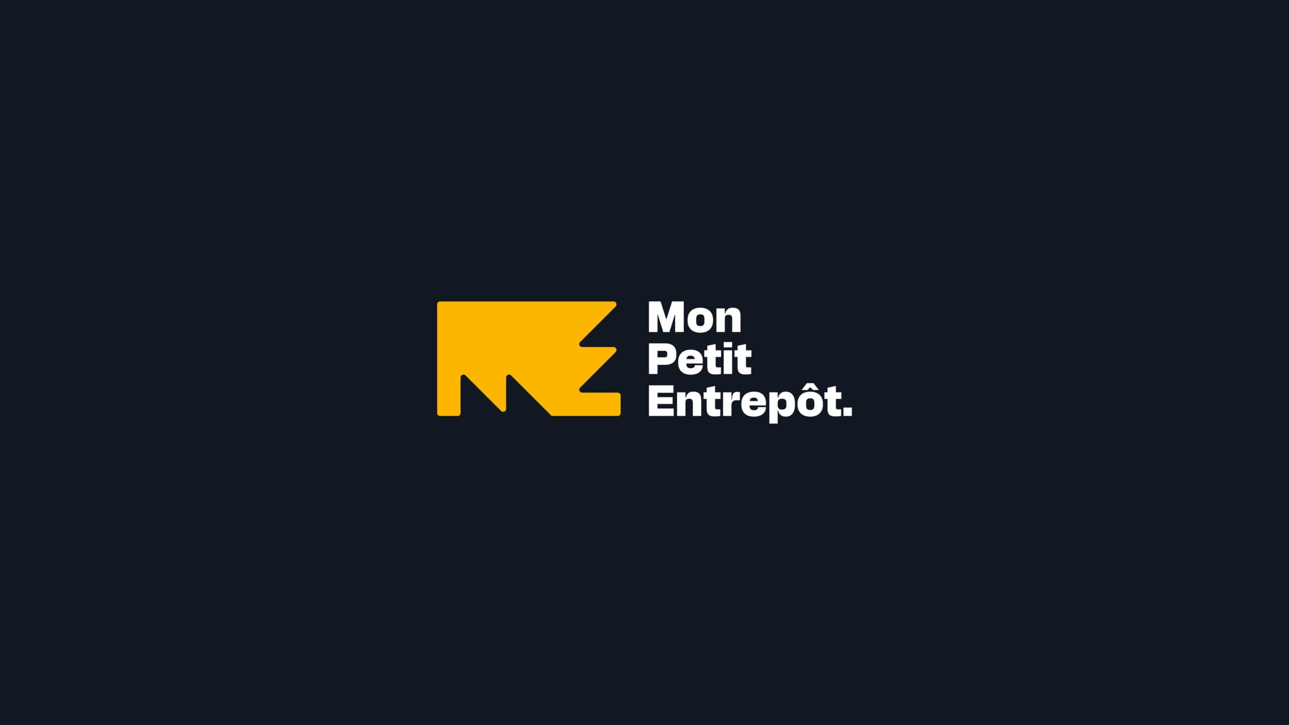 Mon Petit Entrepôt - logo couleur fond noir